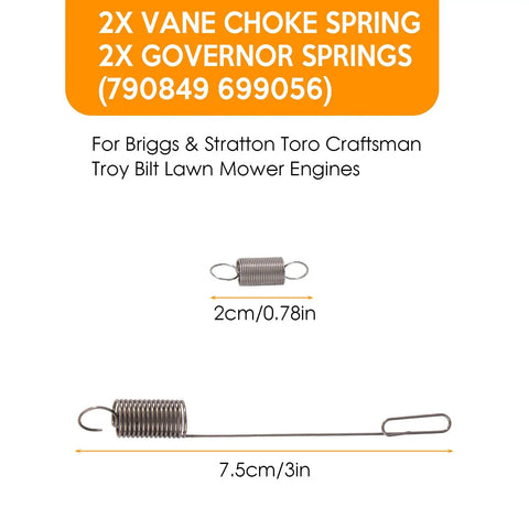 36 Pack Throttle Springs Kit For Honda Briggs And Stratton Small Engines And 2kW To 4kW Generators, showing 2x choke and governor springs