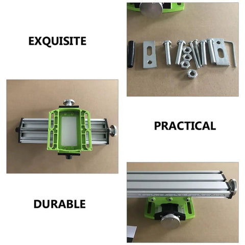 Portable Milling Machine Work Table Vise With Adjustable Xy Compound Slide parts and detailed view for Mini Drill and Bench Drill