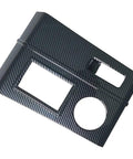Center Console Frame Cover Gear Shift Panel Trim With Carbon Fiber Look For 2022 2023 2024 Mitsubishi Outlander Left Hand Drive Not For PHEV Or Sport Models ABS Plastic Interior Upgrade, top view