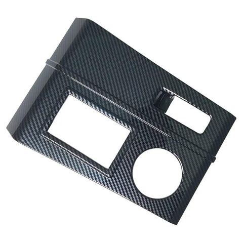 Center Console Frame Cover Gear Shift Panel Trim With Carbon Fiber Look For 2022 2023 2024 Mitsubishi Outlander Left Hand Drive Not For PHEV Or Sport Models ABS Plastic Interior Upgrade, top view