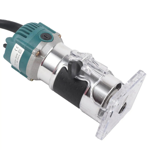 Built Tough 800W Electric Palm Router With Clear Base And Soft Touch Rubber Grip Smooth As Butter 30000 Rpm hand-held tool view