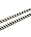 36-Inch Dope Modern Stainless Steel Door Handles In Brushed Nickel Finish With Solid Mounting Standoffs For Interior And Exterior Doors Push-Pull Door Bar For Commercial Or Barn Doors Round Shape, 2-sided handle
