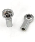 CF5 Rod End Bearing Heim Joint Set 5/16 X 5/16-24 Right Hand Female Thread With Jam Nuts 2 Pack Heavy Duty Forged Steel Rod End Joint For 11 Degree Misalignment And 28.7 kN Static Load Capacity, shown in two angles