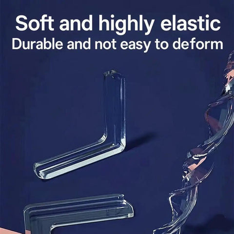 Top Shelf Clear PVC Corner Guards 8 Pack L Shaped Protective Bumpers for Tables and Doors Transparent sharp edge safety shields.