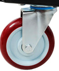 Five inch swivel caster wheel close-up for Rock Solid Drywall Cart And Panel Truck With 1500 Lb Capacity Heavy Duty Steel Platform Dolly.