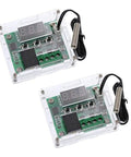 Two Pack W1209 Digital Temperature Controller With Case 12V DC Thermostat Module Range -50 To 110 Celsius displayed in clear cases