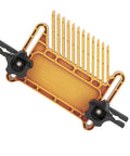 Adjustable Featherboard Set For Woodworking Safety Guide With Zero Fuss Chamfer Groove Fits Table Saws Band Saws And Router Tables keeps workpieces locked down with durable yellow polypropylene frame.