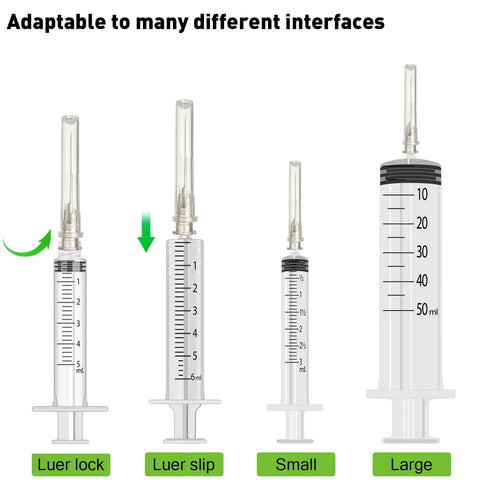 100 Pack 27G 1.5 Inch Luer Lock Needles For Ink Refilling, Stainless Steel And Plastic, Individually Packed, Pro Grade For Lab Work, Industrial Use, And Plant Cultivation on syringes