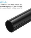 Heavy Duty Black PVC Rigid Tube 2 Inch Round Pipe Kickass Wiring Conduit Straight Shot Cable Sleeve For Badass Outdoor Diy Crafts And Reliable Plumbing Jobs Built Like A Boss Daily, close-up view showing smooth surface and round shape.