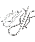 Cotter Pins Assortment Kit For Machinery And Tractors, Heavy Duty Spring Clip Retainer Pins For Hitches And Vehicles in silver steel