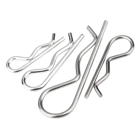 Cotter Pins Assortment Kit For Machinery And Tractors, Heavy Duty Spring Clip Retainer Pins For Hitches And Vehicles in silver steel