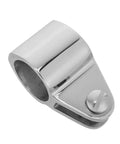 Stainless Steel Bimini Top Ball Cap For 25mm Tubes Marine Boat Hardware Easy Install No Fuss Mounting For Deck And Umbrella Shaft On Floating Docks And Yacht Canopy With Quick Release Eye End, angled view