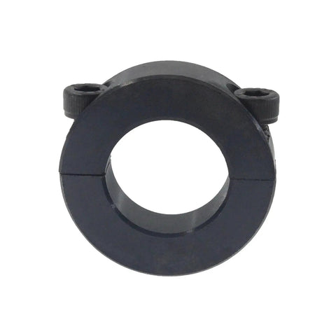 Four Pack Heavy Duty Steel Double Split Shaft Collars 11 16 Inch Bore Two Piece Clamping Fixtures With A Rock Solid Set Screw Black Oxide Finish For Quick Mechanical Swaps And Reliable Axle Alignment