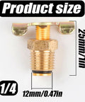 Two Pack One Quarter Inch Brass Air Hose Fittings With Blowdown Drain Valve And Handle NPT Male External Drain Cock