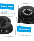 Close-up of 2 Pack 60mm Black Bakelite Valve Handwheel Handles For Outdoor Faucet Spigot Stem Replacement With 8x8mm Square Hole Hose Bib Valve Actuator Parts