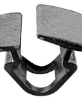 Heavy Duty Hood Insulation Retainers For Volvo C30 S40 V60 15 Pack Black Nylon Clips close-up view of clip design.