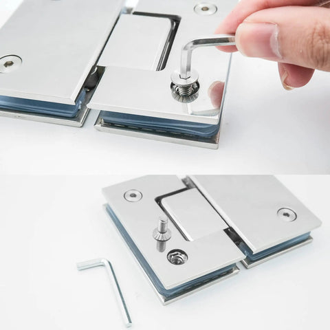 Installing Two Pack Frameless Shower Door Hinges Built To Last 180 Degree Glass To Glass Hinges Heavy Duty 304 Stainless Steel