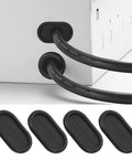 4 Pack Black Rubber Grommets Hole Plug Kit For Wire Protection And Dustproof Sealing Easily Cuttable Oval Wire Gasket For Through Frame Or Sheet Metal Weatherproof Cable Grommet Set, black oval cable pass-through grommet in panel