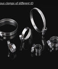 DAFU 15-pack stainless steel worm-gear-drive hose clamps, 5/9 to 1-1/10 inch range for fuel lines and plumbing