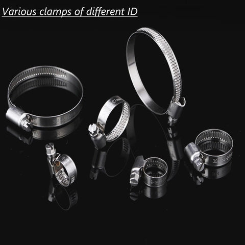 DAFU 15-pack stainless steel worm-gear-drive hose clamps, 5/9 to 1-1/10 inch range for fuel lines and plumbing