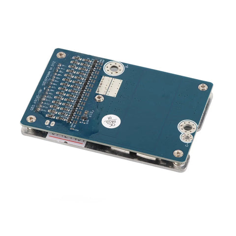 Close-up of the Straight Up Heavy Duty 14S 48V Lithium Ion Battery Protection Board with connections and circuit layout.
