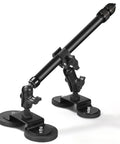 Heavy Duty Magnetic Car Mount For Insta360 And Action Cam With N52 Magnet Quick Release Base Extendable Arm and 360 Rotation shown in black, perfect for stable POV drive shots.