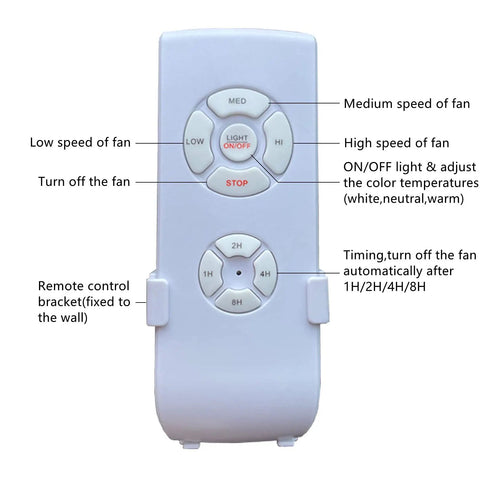 Remote control for Retractable Ceiling Fan With Lights Bluetooth Speaker And Chandelier Remote Control Dope 7 Color Changing LED