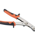 Sheet Metal Nibbler Hand Tool With Adjustable Cutting Head For Automotive Fabrication And Bodywork, ergonomic grip visible