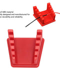 Versatile 5 Slot Soldering Wire Holder With Magnetic Base And Thickened Plastic Design Fits 30AWG To 12AWG for welding tasks shown in red ABS material.