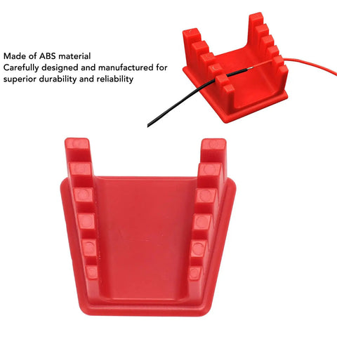 Versatile 5 Slot Soldering Wire Holder With Magnetic Base And Thickened Plastic Design Fits 30AWG To 12AWG for welding tasks shown in red ABS material.