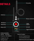 Hidden Camera Detectors And Bug Detectors For Anti Spy GPS Detection RF Signal Scanner Device with labeled components.