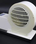 White fan component of Aircraft Lift Principle Demonstration Kit For Teaching Wing Lift With Wind Tunnel Experiments And Hands On Physics Education Tool For Classroom Demonstrations.