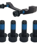 Four Pack Disc Brake Caliper Bolts M6x18 for Road, Mountain, BMX and Racing Calipers Black Carbon Steel with brake adapter