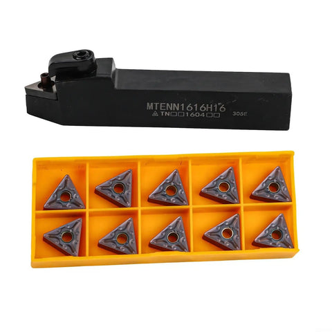 Lathe Turning Tool Holder Set With Carbide Inserts 16mm Shank Right Hand CNC Cutter For Smooth Finishing And Pro Grade Easy Machining