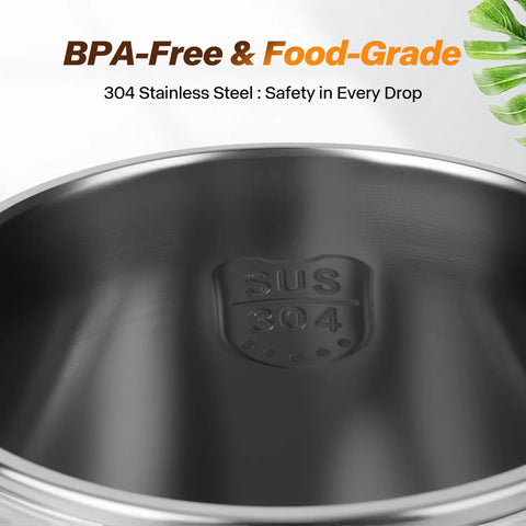 Interior view of 1.8L All Stainless Steel Electric Kettle For Fast Boil, BPA Free Tea Kettle With 1350W, Auto Shutoff And Boil Dry Protection, Cream White.