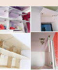 Installed Gas Strut Cabinet Lid Support Kit For Soft Close Cabinet Doors 150N 33lb 15kg 2 Pack in kitchen and storage