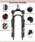 Function details of 20 Inch Folding Mountain Bike Coil Suspension Fork With 50Mm Travel, 28.6Mm Threadless Straight Steerer
