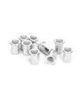 200 Pc M6 Aluminum Rivet Nuts Pack Zinc Plated Hex Body Fasteners on white background for DIY builds.