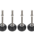 Heavy Duty Height Adjustable M8 Threaded Furniture Leveling Feet With 50mm Circular Base No Slip Rubber Pad For DIY Friendly Workbenches Shelving Racks And Office Or Home Setup, 4-pack