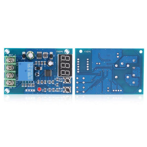 No Sweat Battery Charge Control Module With Crisp Digital Screen For Easy Six To Sixty Volt Charging And Discharging Ten Amp Setup Sweet For Solar Wind Cars And Ev Rides, top and bottom view of circuit board.