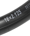 16x2.125 Replacement Butyl Inner Tube with CR202 Bent Valve Stem 2 Pack fits 16 inch tires visible close-up