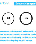 Comparison of old and new sealing O-rings for a fuel tank cap replacement for lawn mower gas cap