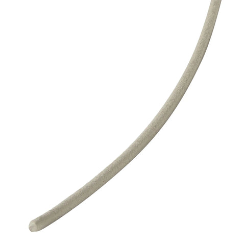 Close-up view of a grey Mortite fingertip caulking cord, 1/8 inch by 90 feet, for indoor outdoor use. Flexible and weatherproof seal.