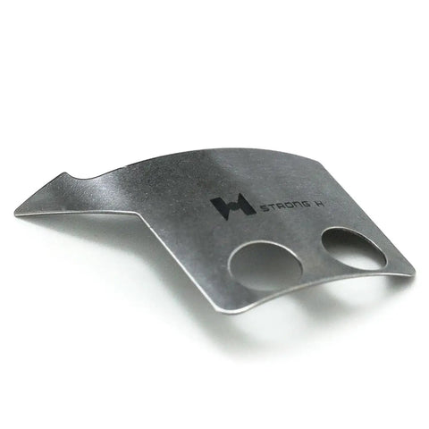 Knife Guard Plate Replacement Set For Sewing Machines Ten Piece Kit Fits Mitsub DY359 PLK2010 2516 3020 GC0303 GC6760B Jack Models H5 H6 6380 6390 2002G, single metal piece close-up