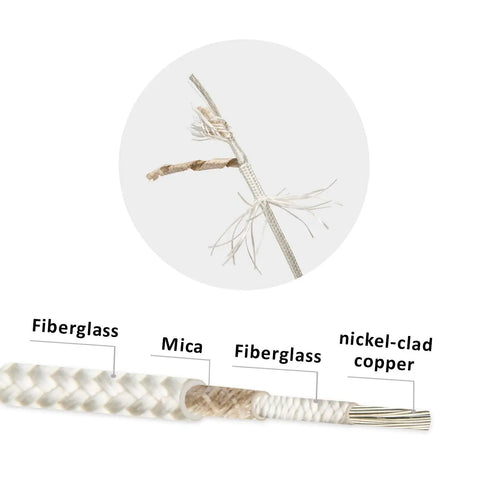 Cross-section of Mica Insulated High Temperature Wire With Nickel Plated Copper Conductor For Tough Environments, -60 To 450 Degree C
