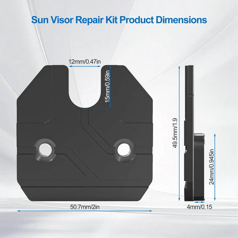 Sun Visor Repair Kit For RAM 1500 2019-2023 And Dodge Ram 1500 Accessories dimensions and measurements detailed view