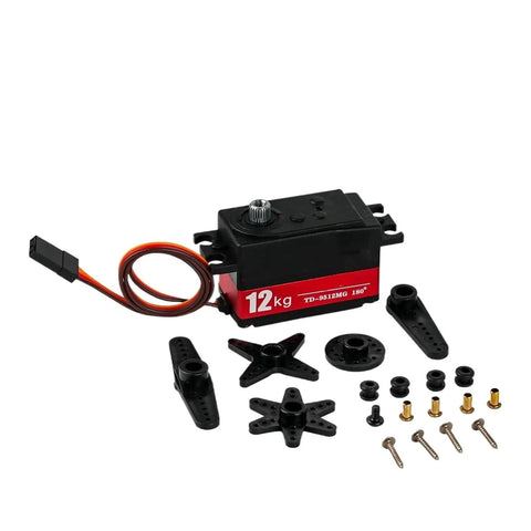 Top Tier Digital Servo Motor With Hella Solid Metal Gears Delivering Serious 12kg Torque For Buttery Smooth 270 Degree Steering On RC Cars And Epic Robotics Projects with accessories