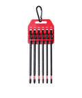 Long 6 Inch Torx Bit Set, 6 Piece With Magnetizer And Demagnetizer, Includes Durable Clip For Quick Access, Heavy Duty Impact Bits