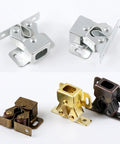 Pack Of 5 Heavy Duty Plated Door Catches With Screws, Twin Roller Bronze Closet Cabinet Door Latches, shown in assorted colors
