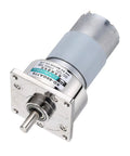 Mini Micro DC Gear Motor 35W 12V 150 RPM With CW CCW Adjustable Speed, Silver Finish, Compact High Torque Drive